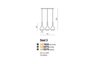 Azzardo подвесной светильник AZ1655 Soul 3 цена и информация | Люстры | kaup24.ee