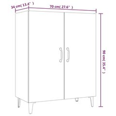 Puhvetkapp , Sonoma tamm, 70 x 34 x 90 cm tehispuit hind ja info | Elutoa väikesed kapid | kaup24.ee