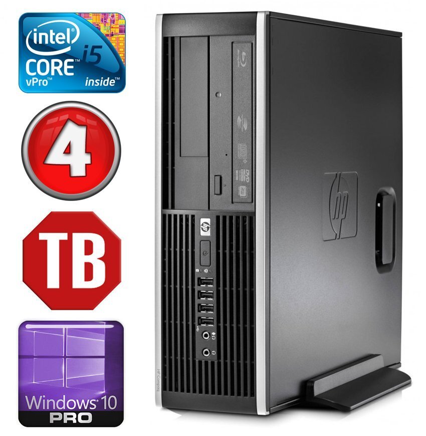 HP 8100 Elite SFF i5-650 4GB 1TB DVD WIN10Pro цена и информация | Lauaarvutid | kaup24.ee