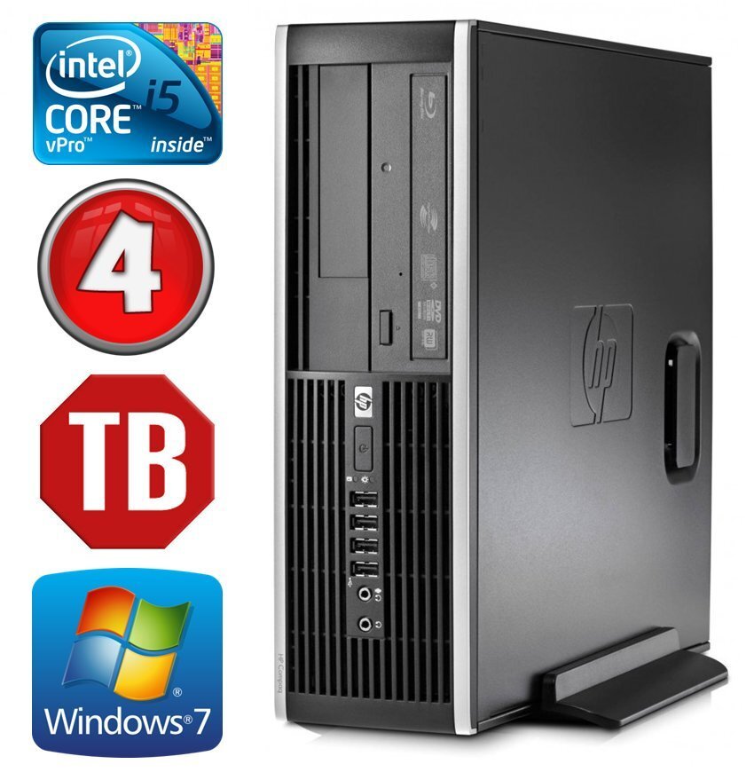 HP 8100 Elite SFF i5-650 4GB 1TB DVD WIN7Pro цена и информация | Lauaarvutid | kaup24.ee