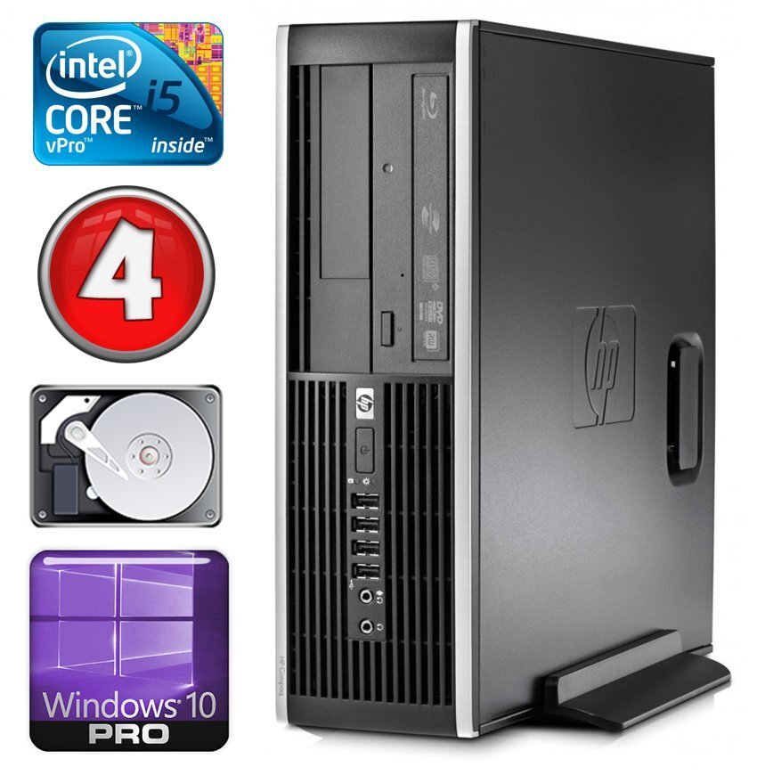HP 8100 Elite SFF i5-650 4GB 250GB DVD WIN10Pro hind ja info | Lauaarvutid | kaup24.ee