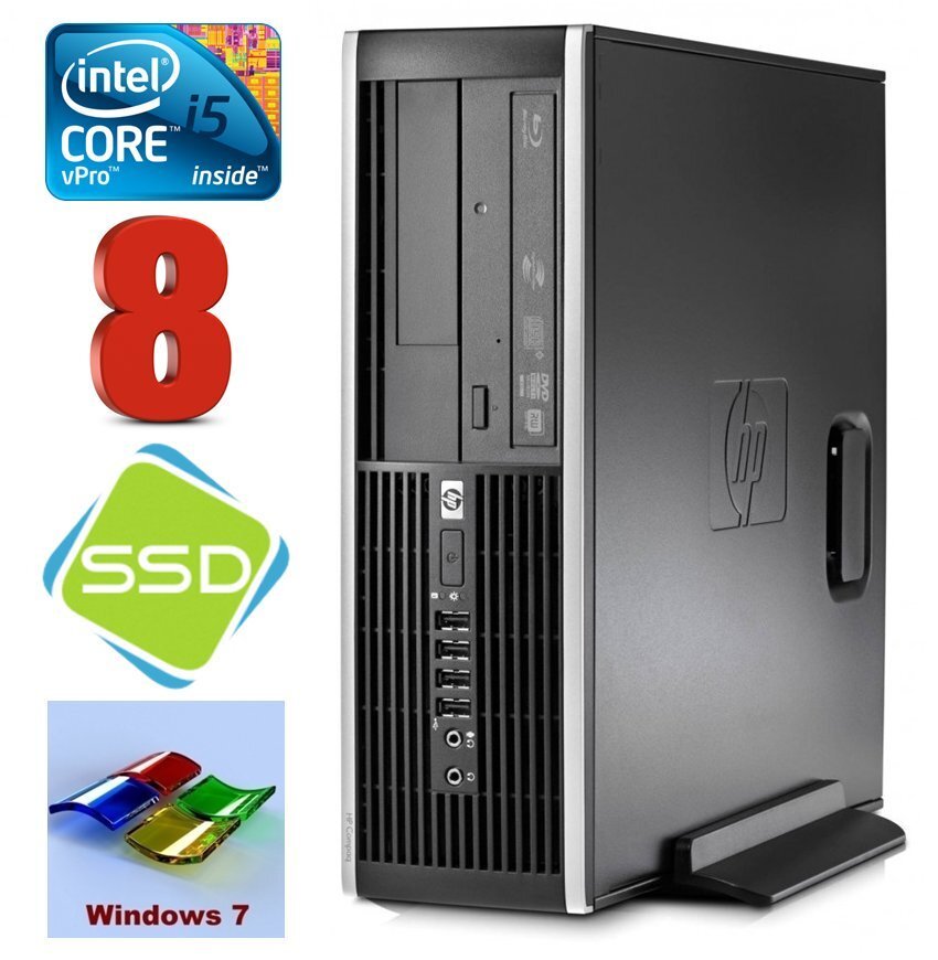 HP 8100 Elite SFF i5-650 8GB 120SSD DVD WIN7Pro hind ja info | Lauaarvutid | kaup24.ee