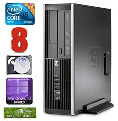 HP 8100 Elite SFF i5-650 8GB 1TB GT1030 2GB DVD WIN10Pro hind ja info | Lauaarvutid | kaup24.ee