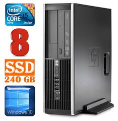 HP 8100 Elite SFF i5-650 8GB 240SSD DVD WIN10 цена и информация | Стационарные компьютеры | kaup24.ee