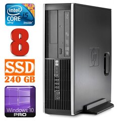 HP 8100 Elite SFF i5-650 8GB 240SSD DVD WIN10Pro [refurbished] цена и информация | Стационарные компьютеры | kaup24.ee