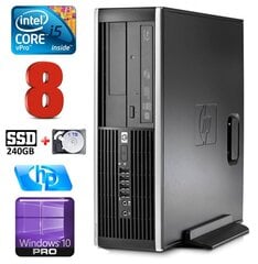 HP 8100 Elite SFF i5-650 8GB 240SSD+1TB DVD WIN10Pro цена и информация | Стационарные компьютеры | kaup24.ee