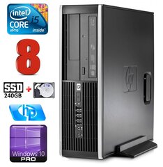 HP 8100 Elite SFF i5-650 8GB 240SSD+2TB DVD WIN10Pro цена и информация | Стационарные компьютеры | kaup24.ee