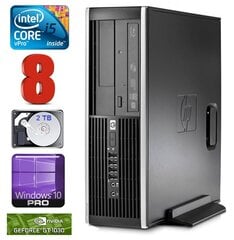 HP 8100 Elite SFF i5-650 8GB 2TB GT1030 2GB DVD WIN10Pro цена и информация | Стационарные компьютеры | kaup24.ee