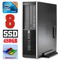 HP 8100 Elite SFF i5-650 8GB 480SSD DVD WIN7Pro hind ja info | Lauaarvutid | kaup24.ee