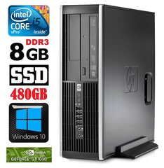 HP 8100 Elite SFF i5-650 8GB 480SSD GT1030 2GB DVD WIN10 hind ja info | Lauaarvutid | kaup24.ee