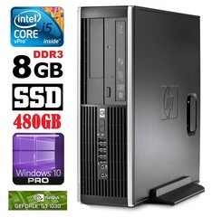 HP 8100 Elite SFF i5-650 8GB 480SSD GT1030 2GB DVD WIN10Pro hind ja info | Lauaarvutid | kaup24.ee