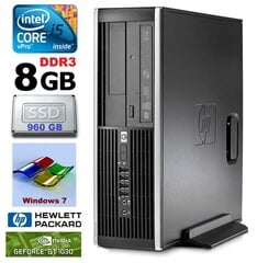 HP 8100 Elite SFF i5-650 8GB 960SSD GT1030 2GB DVD WIN7Pro цена и информация | Стационарные компьютеры | kaup24.ee