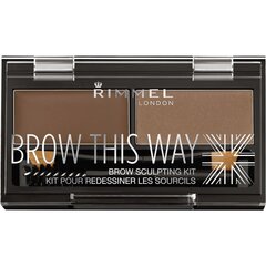 Набор для бровей Rimmel Brow This Way, 2,4 г цена и информация | Карандаши, краска для бровей | kaup24.ee