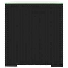 lisalaud, must, 40 x 37 x 40,5 cm, polürotang hind ja info | Diivanilauad | kaup24.ee
