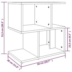 öökapp, suitsutatud tamm, 50 x 30 x 51,5 cm, tehispuit цена и информация | Прикроватные тумбочки | kaup24.ee