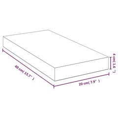 seinariiul, 40x20x4 cm, bambus hind ja info | Riiulid | kaup24.ee