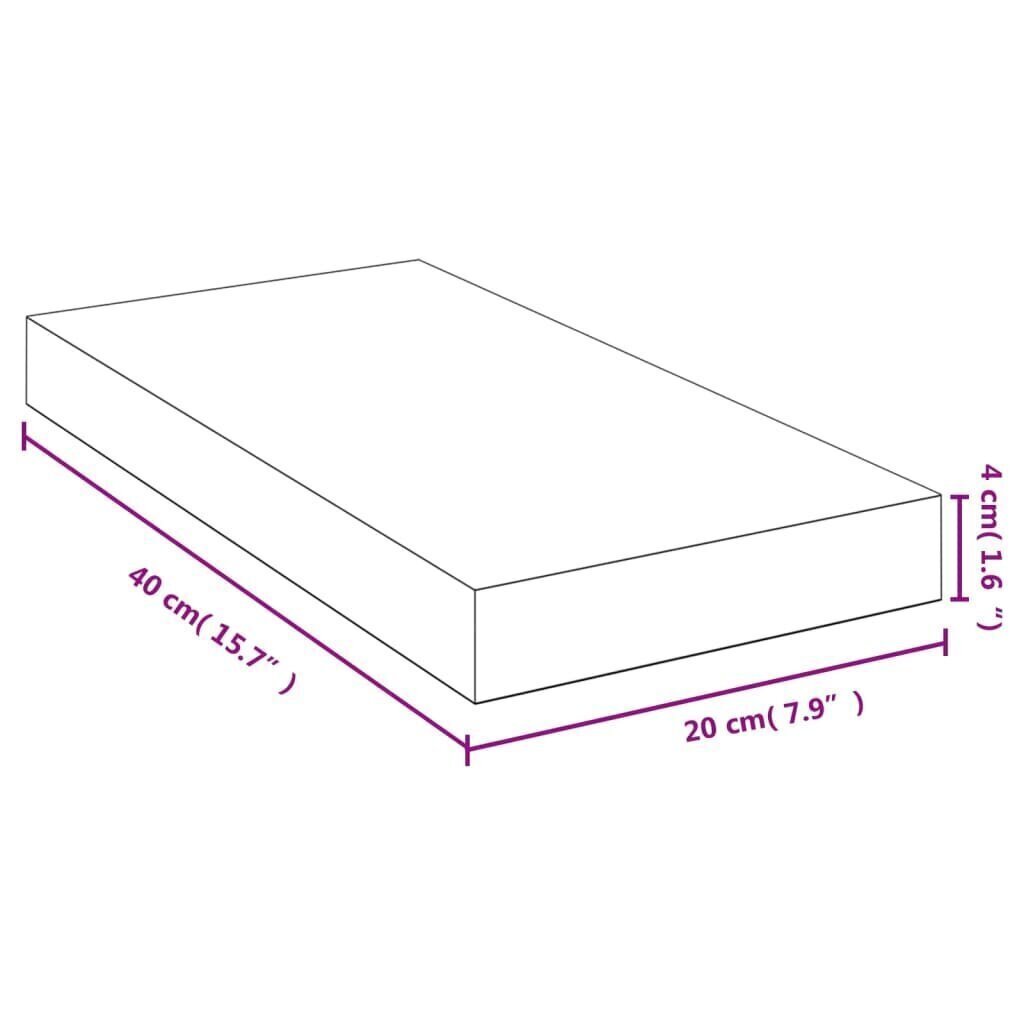 seinariiul, 40x20x4 cm, bambus hind ja info | Riiulid | kaup24.ee