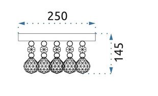 Kristallvalgusti APP1039-3C kroomitud hind ja info | Rippvalgustid | kaup24.ee
