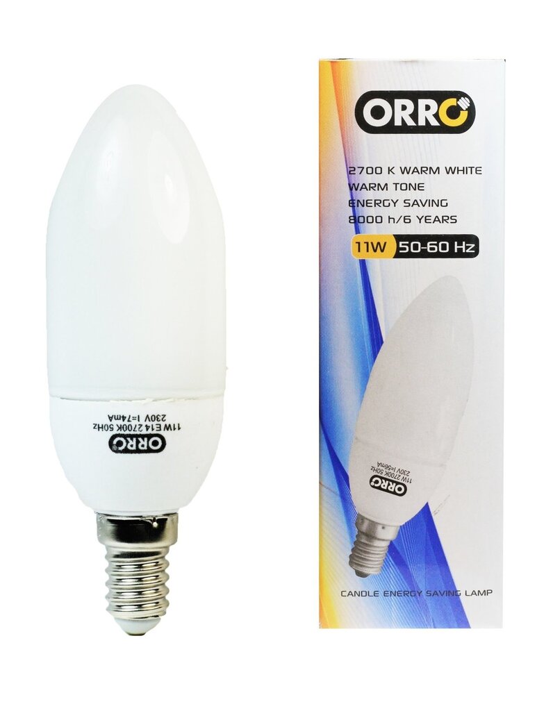 Kompaktluminofoorpirn ORRO, 11W, E27 hind ja info | Lambipirnid, lambid | kaup24.ee