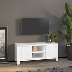 tööstuslik telerikapp, valge, 105 x 35 x 42 cm, metall hind ja info | TV alused | kaup24.ee