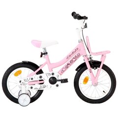 laste jalgratas esipakiraamiga, 14'', valge ja roosa hind ja info | Jalgrattad | kaup24.ee