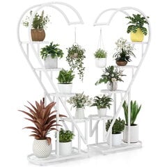 5-korruseline südamekujuline taimealus, 2 tk, valge hind ja info | Vaasid, alused, redelid lilledele | kaup24.ee