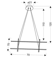 Candellux rippvalgusti Andros hind ja info | Rippvalgustid | kaup24.ee