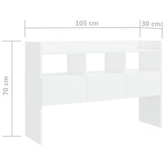 Külgkapp, 105x30x70 cm, valge hind ja info | Elutoa väikesed kapid | kaup24.ee