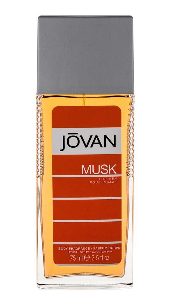 Lõhnastatud kehasprei meestele Jovan Musk 75 ml hind ja info | Lõhnastatud kosmeetika meestele | kaup24.ee
