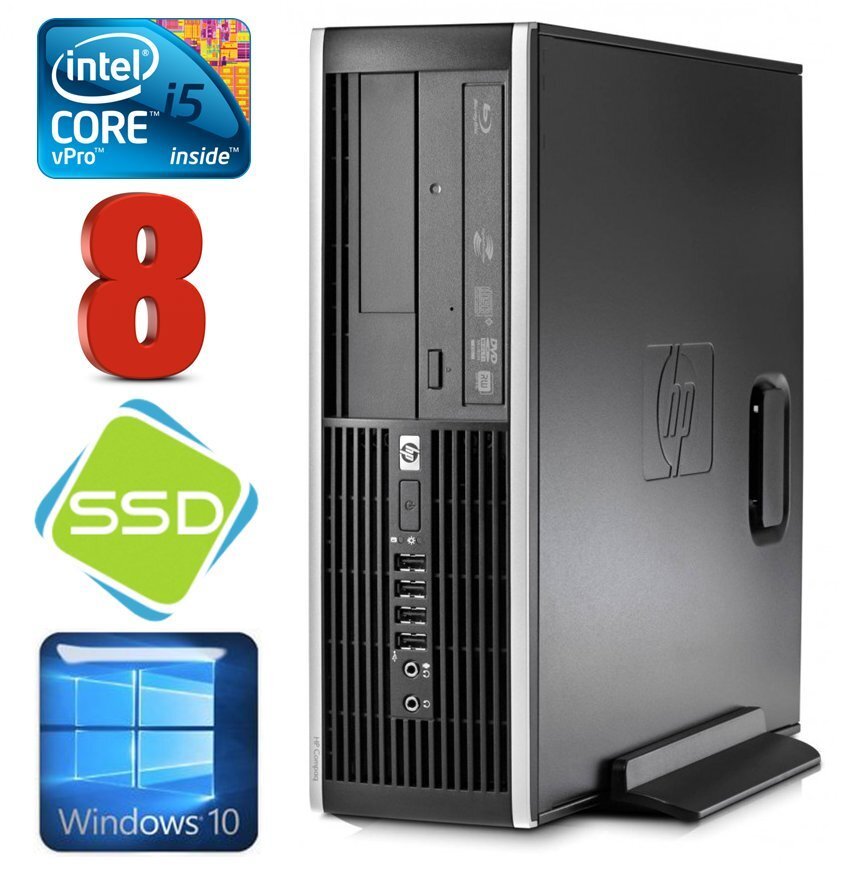 HP 8100 Elite SFF i5-650 8GB 120SSD DVD WIN10 hind ja info | Lauaarvutid | kaup24.ee