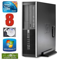 HP 8100 Elite SFF i5-650 8GB 1TB GT1030 2GB DVD WIN7Pro цена и информация | Стационарные компьютеры | kaup24.ee