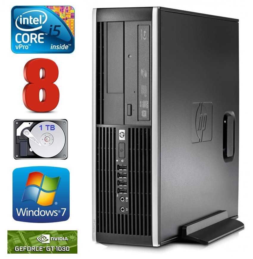 HP 8100 Elite SFF i5-650 8GB 1TB GT1030 2GB DVD WIN7Pro цена и информация | Lauaarvutid | kaup24.ee