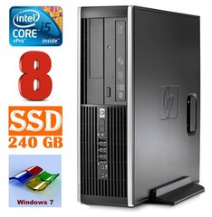 HP 8100 Elite SFF i5-650 8GB 240SSD DVD WIN7Pro hind ja info | Lauaarvutid | kaup24.ee