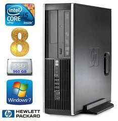 HP 8100 Elite SFF i5-650 8GB 960SSD DVD WIN7Pro hind ja info | Lauaarvutid | kaup24.ee