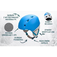 Лыжный шлем Meteor Kiona, синий/белый цена и информация | Лыжные шлемы | kaup24.ee