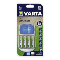 LCD laadija 4 AA akuga 2600mAh Varta 57070 hind ja info | Akulaadijad | kaup24.ee