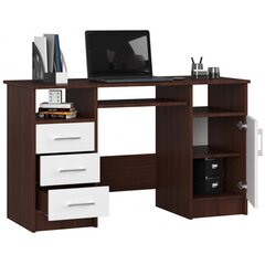 Письменный стол NORE Ana, тёмно-коричневый/белый цена и информация | Компьютерные, письменные столы | kaup24.ee