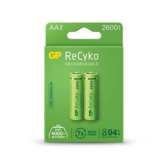 Laetavad patareid GP ReCyko NiMH AA 2600mAh EB2 hind ja info | Patareid | kaup24.ee