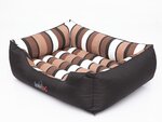 Hobbydog лежак Comfort L, полосатый черный