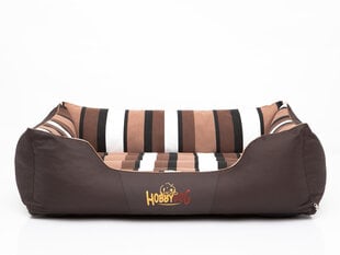 Hobbydog лежак Comfort L, коричневый полосатый цена и информация | Лежаки, домики | kaup24.ee