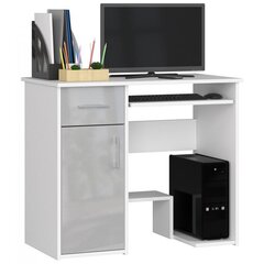 Письменный стол NORE Jay, белый/серый цена и информация | Компьютерные, письменные столы | kaup24.ee