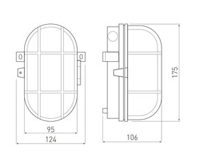 GTV lamp SANGUESA, 40W, E27, IP54, valge raam, ABS/klaas OS-KAM060-00 hind ja info | Seinavalgustid | kaup24.ee