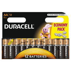 Patareid Duracell AA / MN1500 Alkaline LR6 1.5V. 12 tk (EU blister) hind ja info | Patareid | kaup24.ee