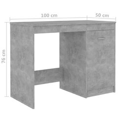 Письменный стол, 140x50x76см, серый цена и информация | Компьютерные, письменные столы | kaup24.ee