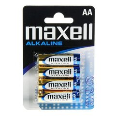 Щелочные батарейки Maxell MN1500 (Pack-4) AA 1,5 V (AA) цена и информация | Батарейки | kaup24.ee