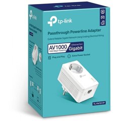 Расширитель диапазона Wi-Fi TP-Link Powerline AV1000 Gigabit цена и информация | Выключатели, розетки | kaup24.ee