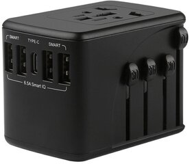 Omega адаптер для путешествий 6in1 USB/USB-C (45308) цена и информация | Выключатели, розетки | kaup24.ee