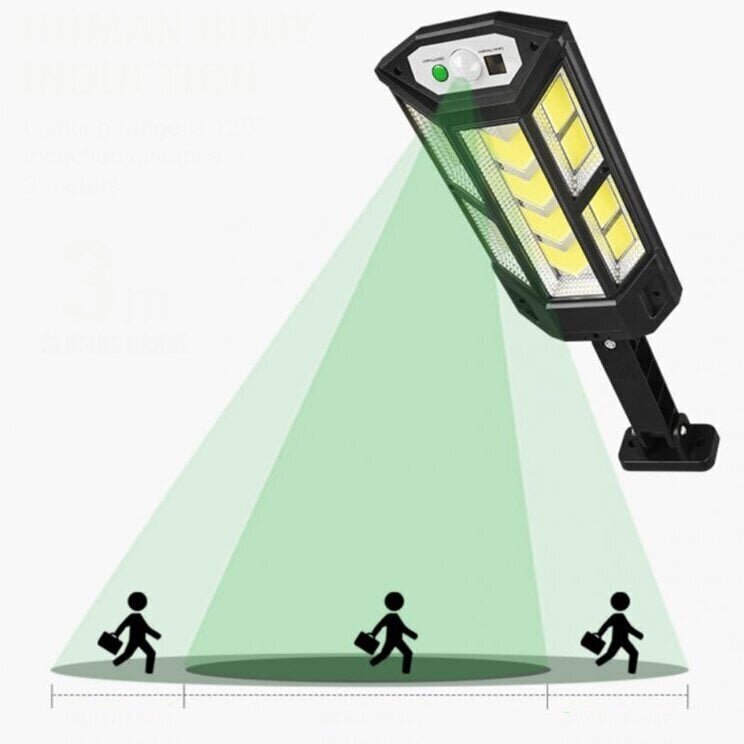 Võimas päikeselamp 124 LED-iga цена и информация | Aia- ja õuevalgustid | kaup24.ee