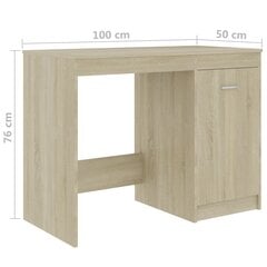 kirjutuslaud Sonoma tamm 100 x 50 x 76 cm puitlaastplaat цена и информация | Компьютерные, письменные столы | kaup24.ee