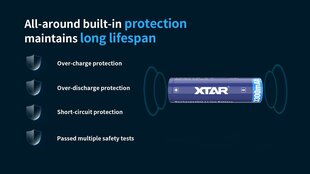 Xtar laetav aku 18650, 3300 mAh hind ja info | Patareid | kaup24.ee